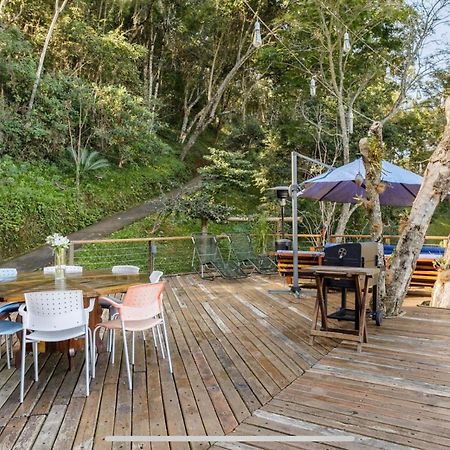 Campos do Jordão Casa De Vidro Com Vista Mantiqueira - Com Cafe E Staffヴィラ エクステリア 写真