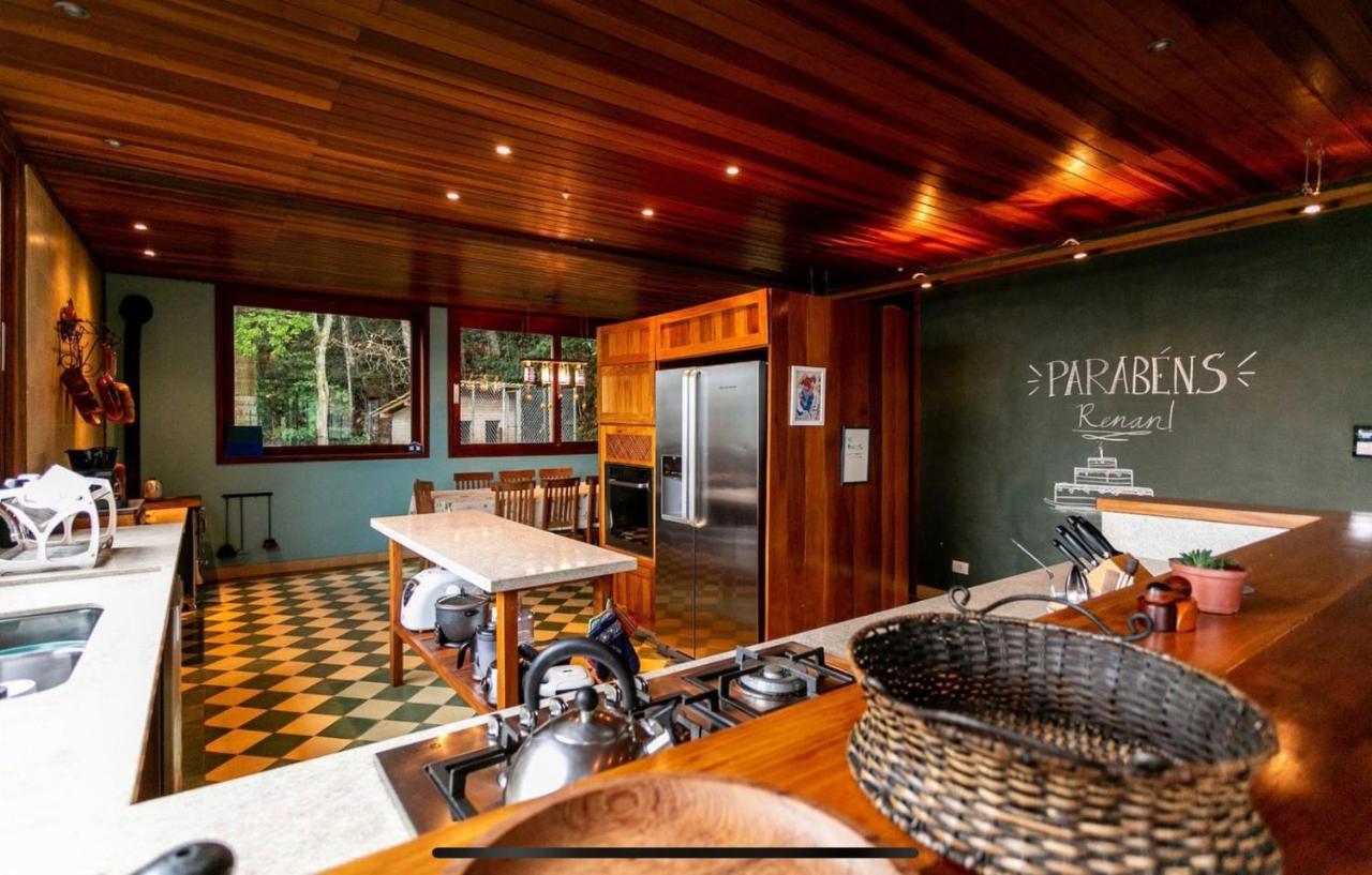 Campos do Jordão Casa De Vidro Com Vista Mantiqueira - Com Cafe E Staffヴィラ エクステリア 写真